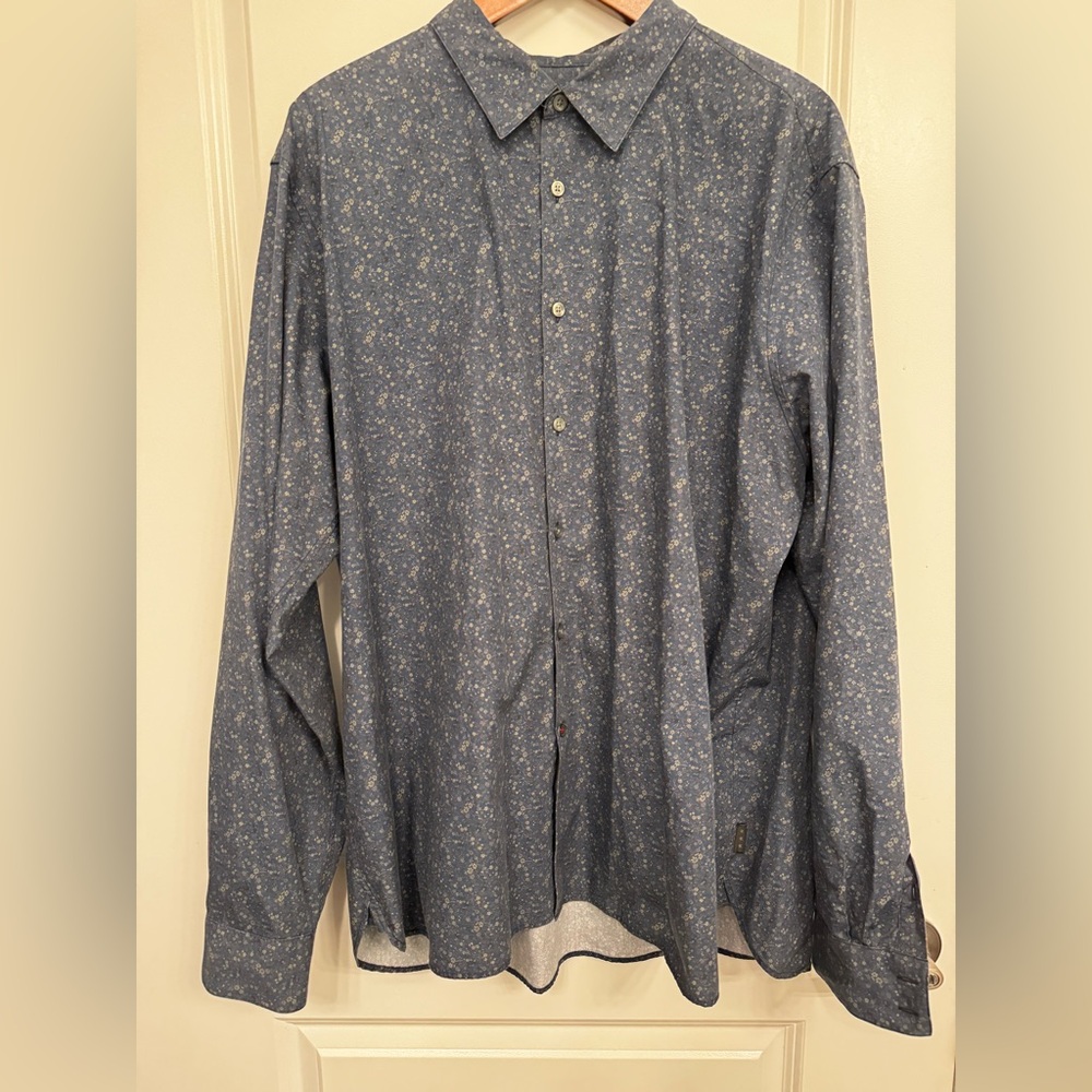 Men's Blue Floral Shirt